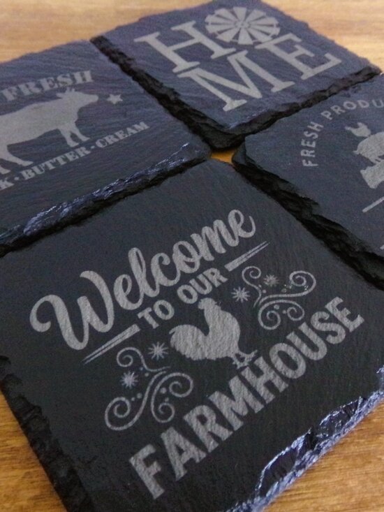Bark & Burn Other - Farmhouse Coasters (set of 4)